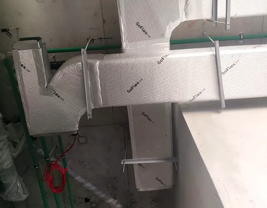 Insulated HVAC ductwork for QBuild residential villas in Dubai