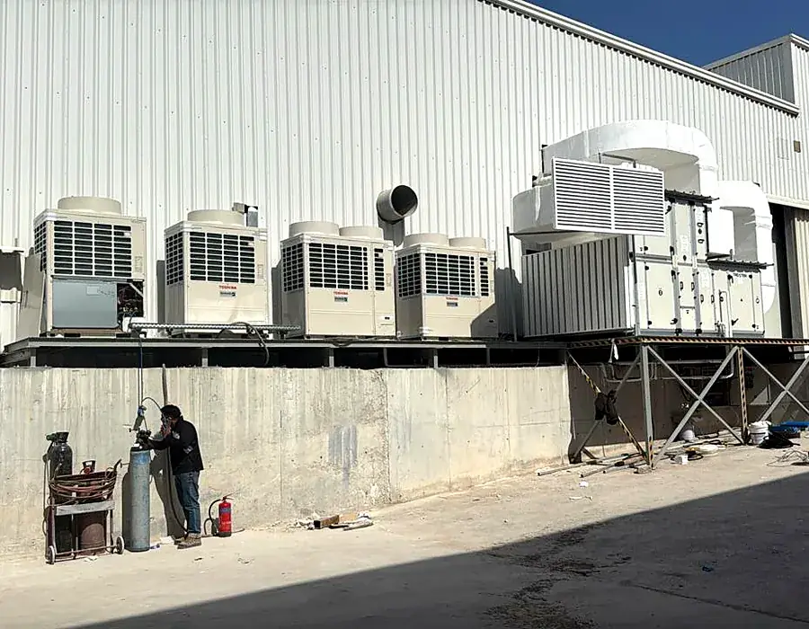 RAK Properties VRF outdoor units and air handling plant