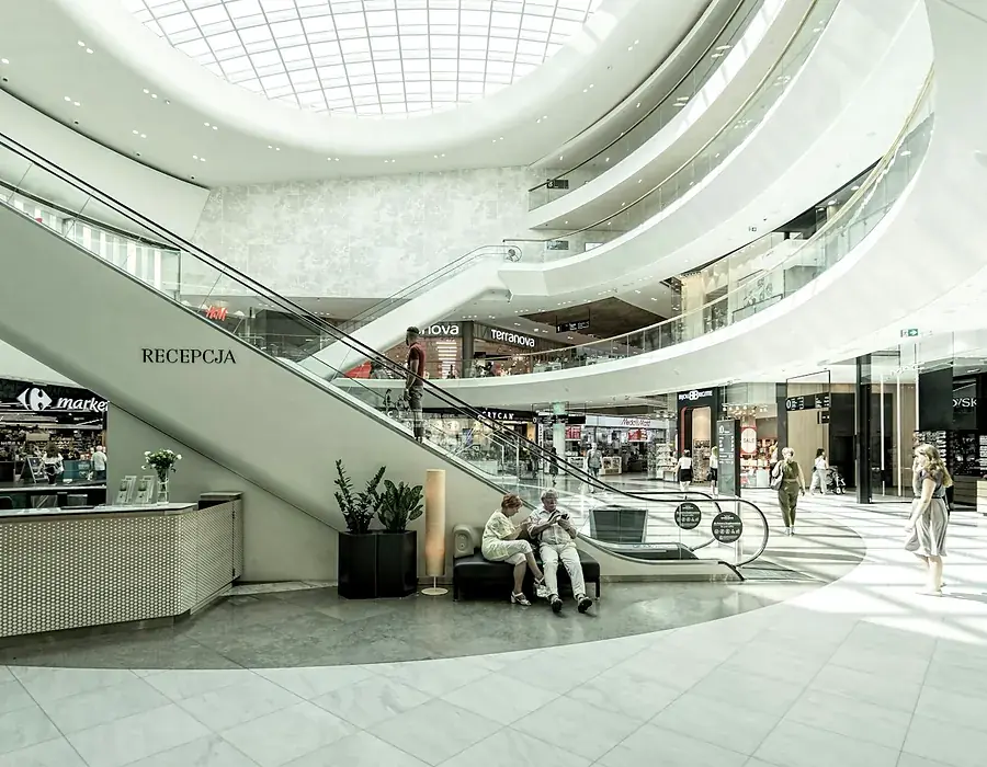 Shopping mall retail interior
