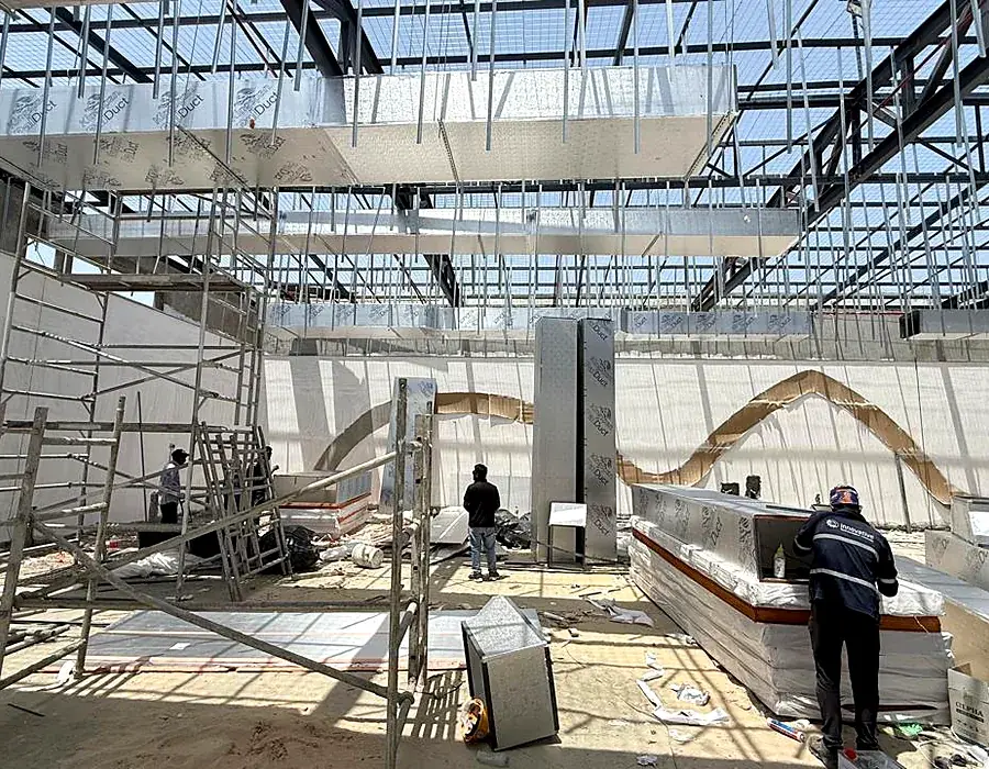 Restaurant HVAC renovation works in progress