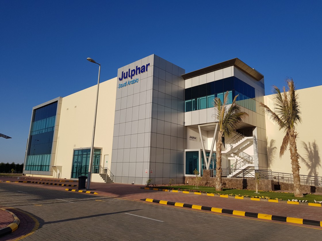 IEC UAE technician carrying out scheduled HVAC maintenance at Julphar, Ras Al Khaimah